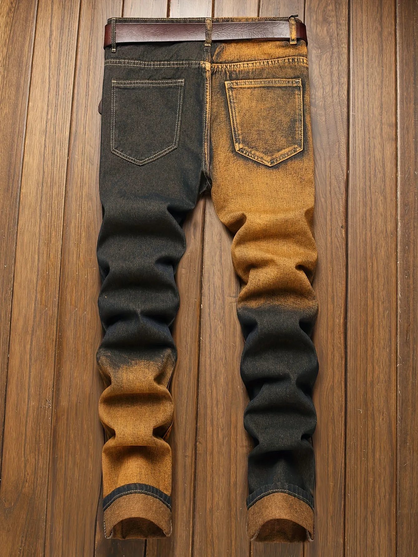 Men's Slim Fit Ripped Jeans - Casual Street Style Distressed Denim for a Trendy Look