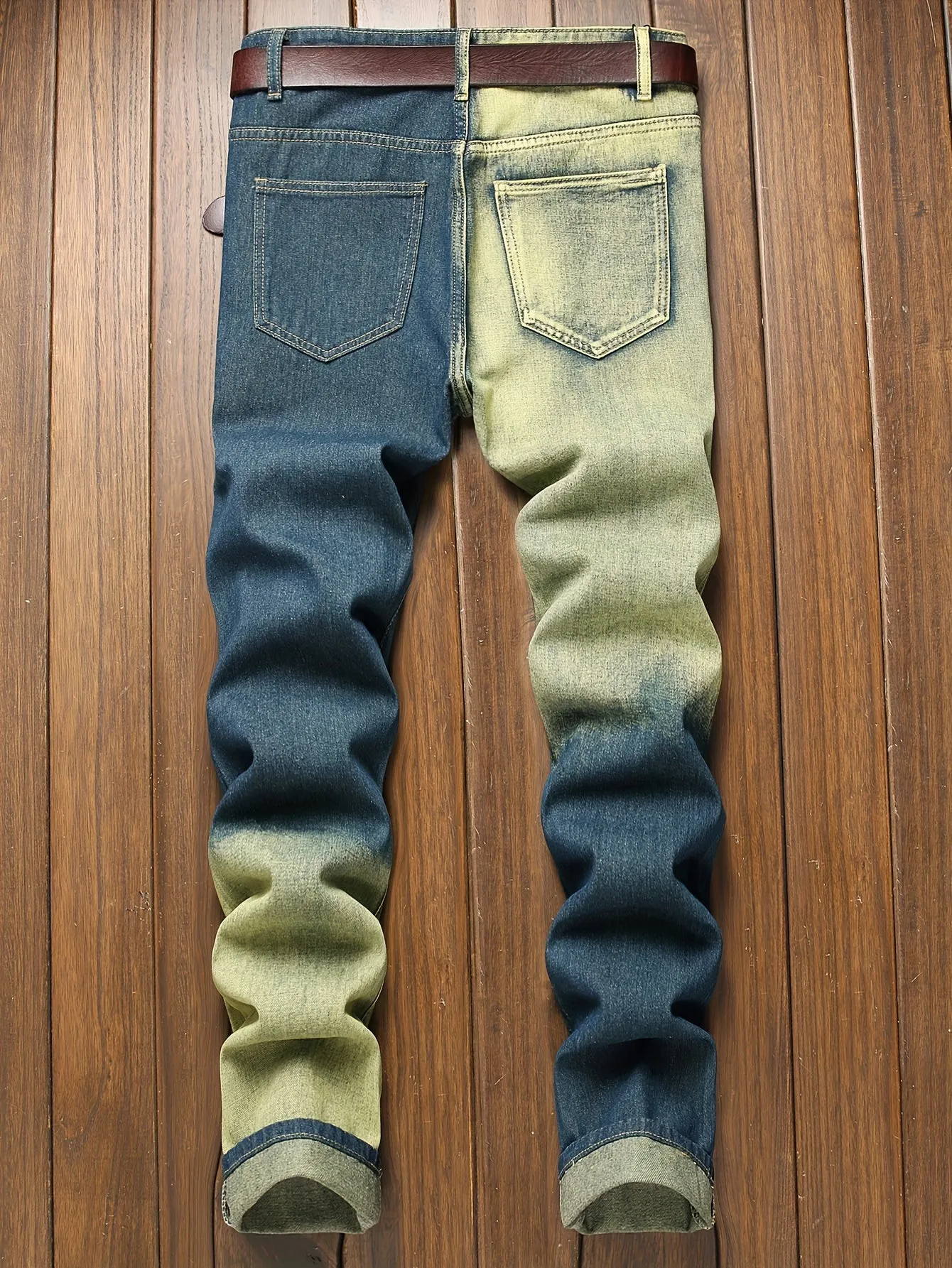 Men's Slim Fit Ripped Jeans - Casual Street Style Distressed Denim for a Trendy Look