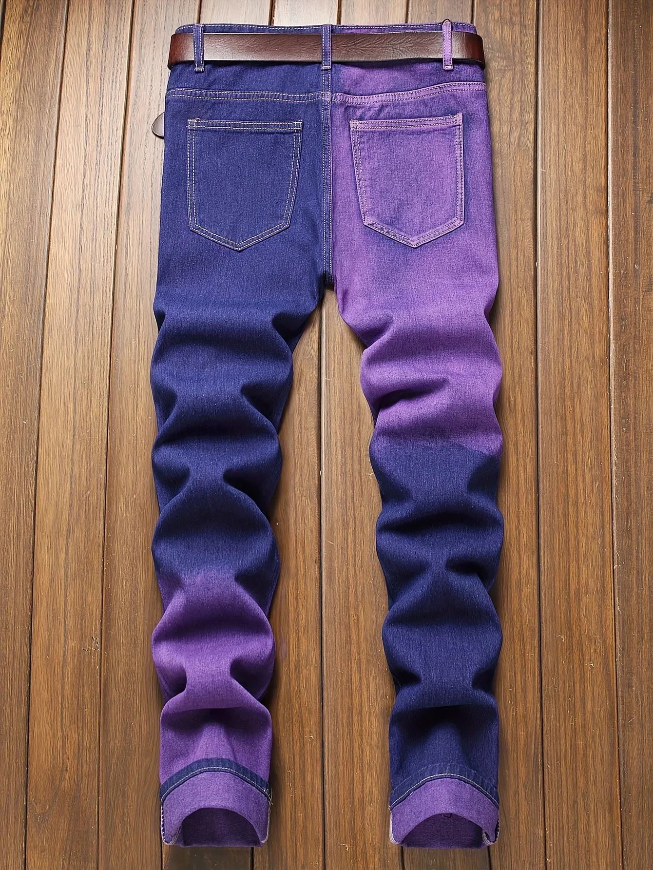 Men's Slim Fit Ripped Jeans - Casual Street Style Distressed Denim for a Trendy Look