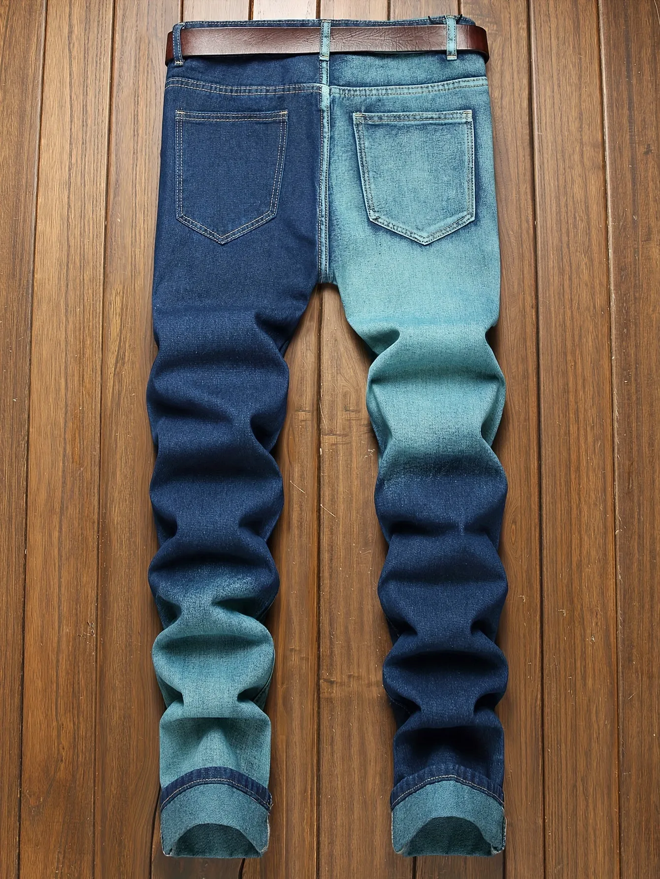 Men's Slim Fit Ripped Jeans - Casual Street Style Distressed Denim for a Trendy Look