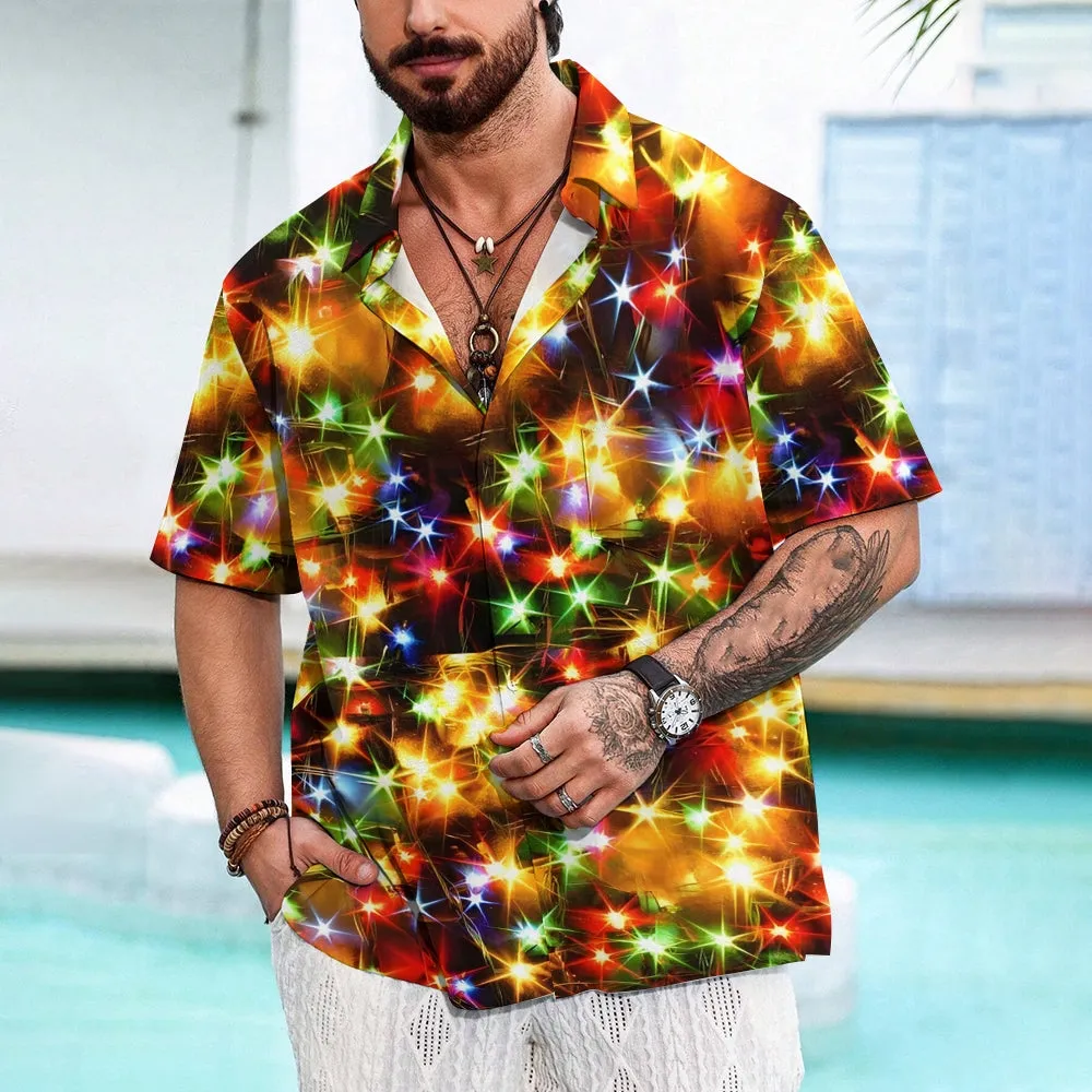 Men's String Light Print Short Sleeve Shirt 2310000675