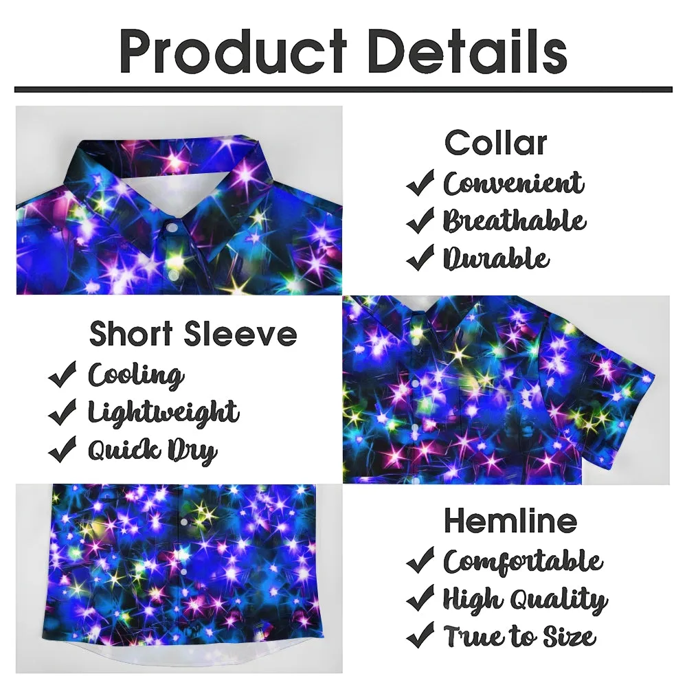 Men's String Light Print Short Sleeve Shirt 2310000675