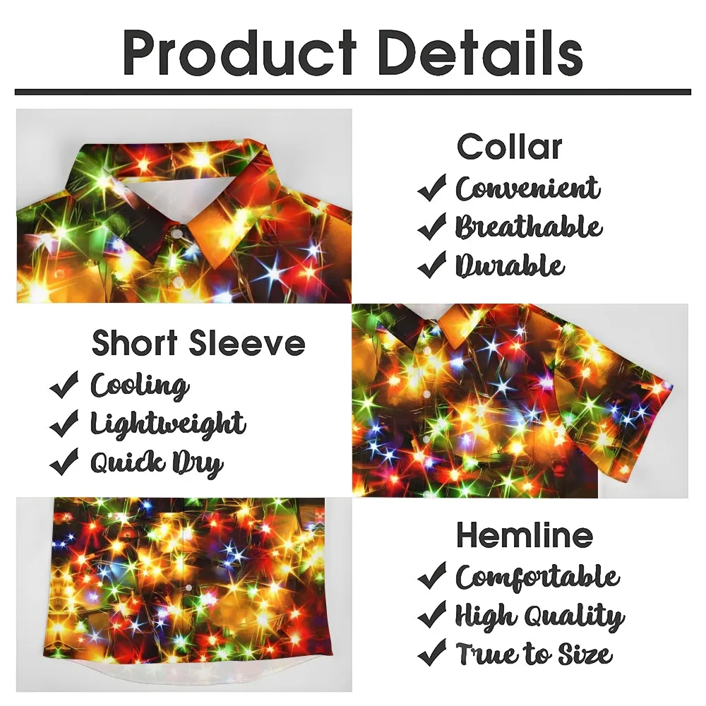 Men's String Light Print Short Sleeve Shirt 2310000675