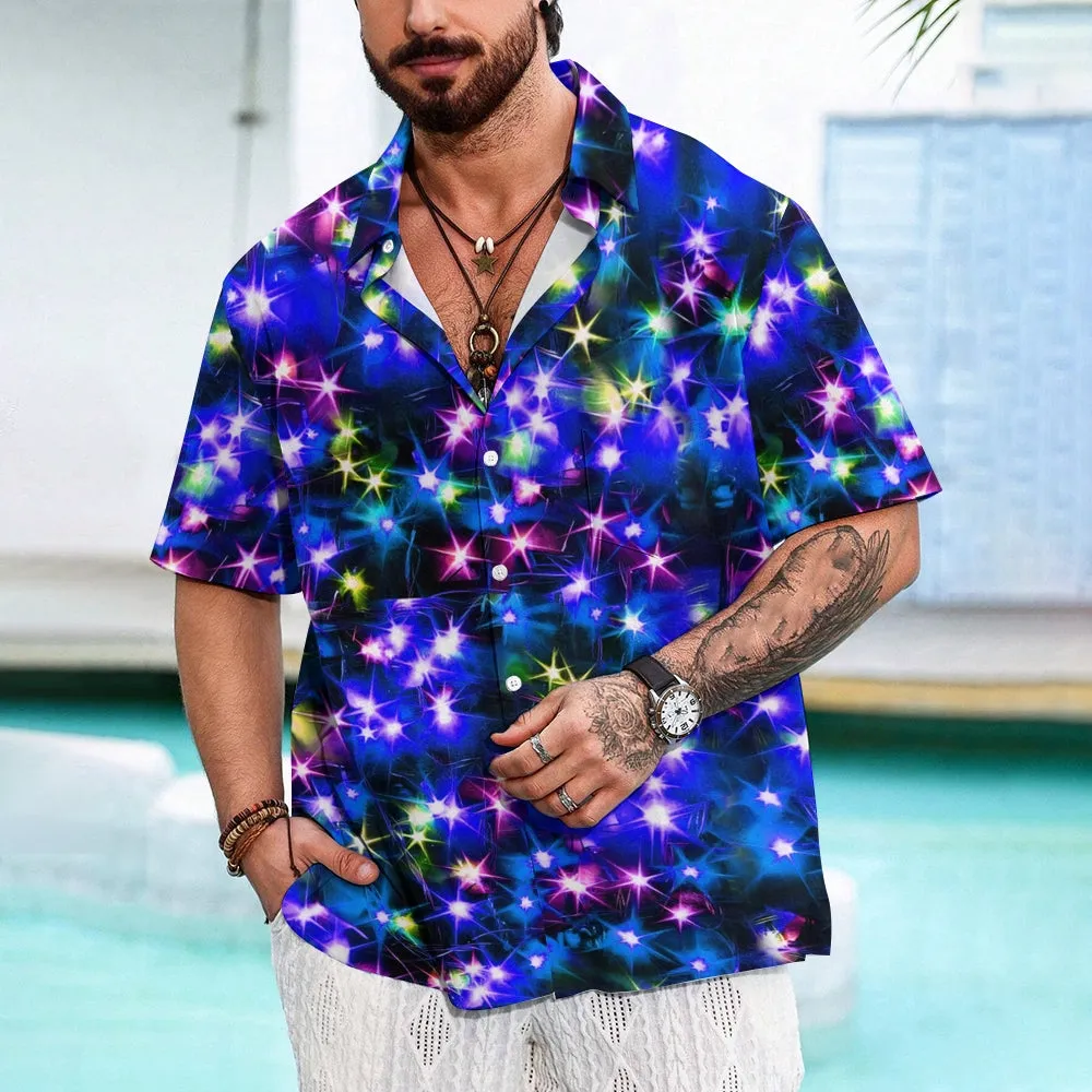 Men's String Light Print Short Sleeve Shirt 2310000675