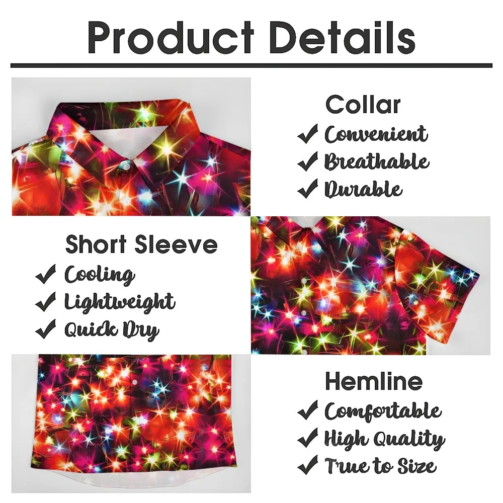 Men's String Light Print Short Sleeve Shirt 2310000675