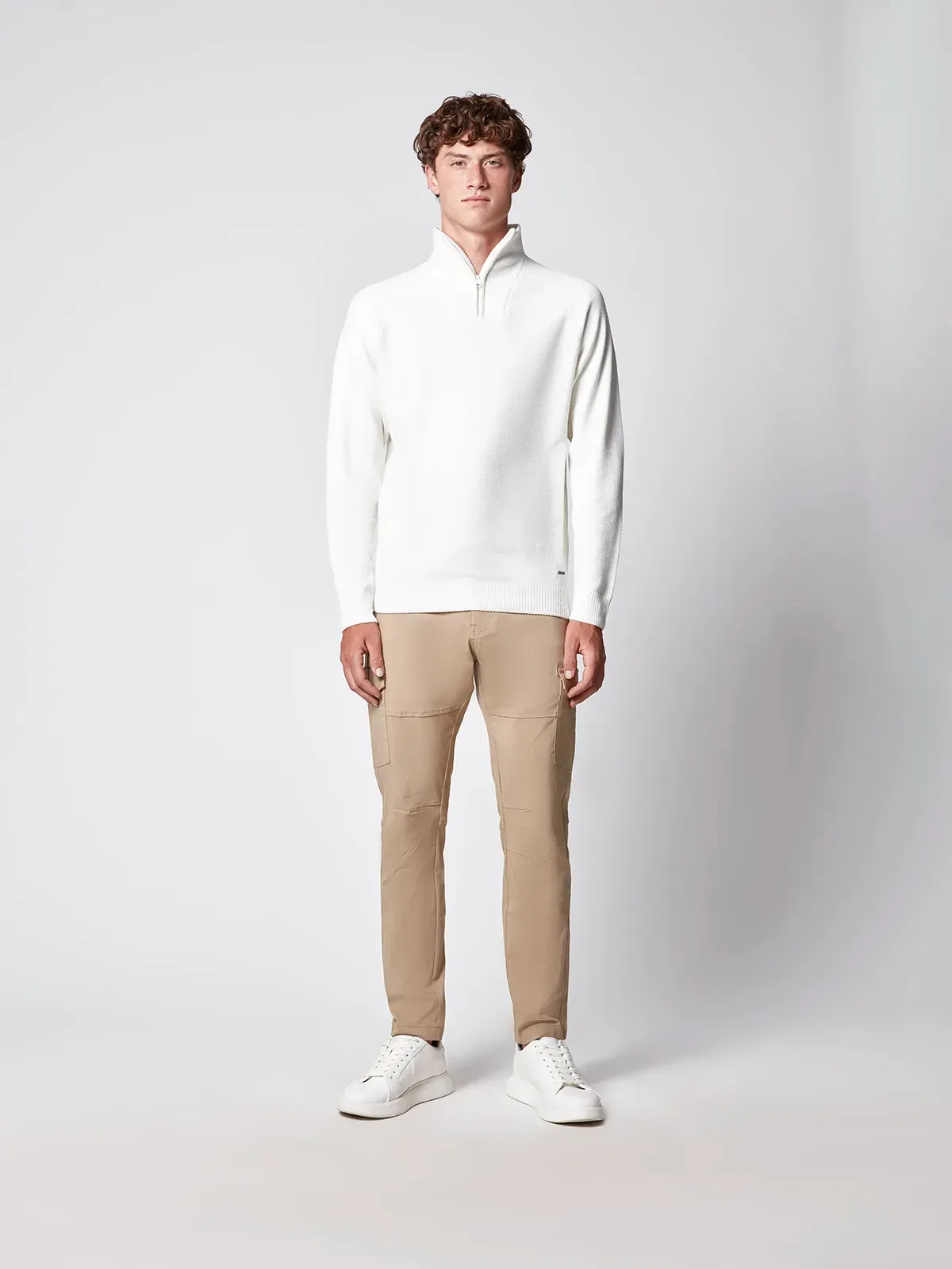 Men's Zip Mock Neck Sweater