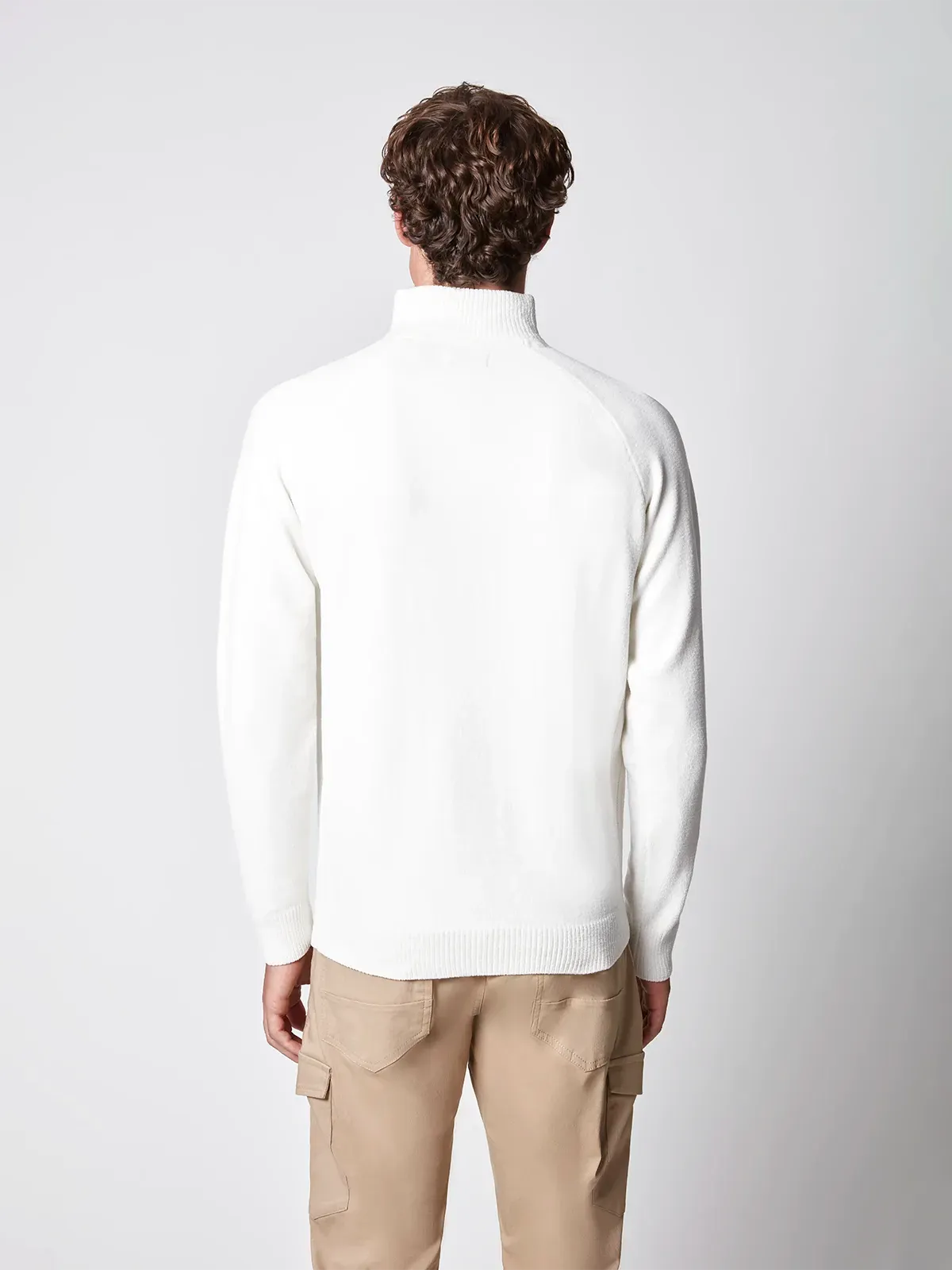 Men's Zip Mock Neck Sweater