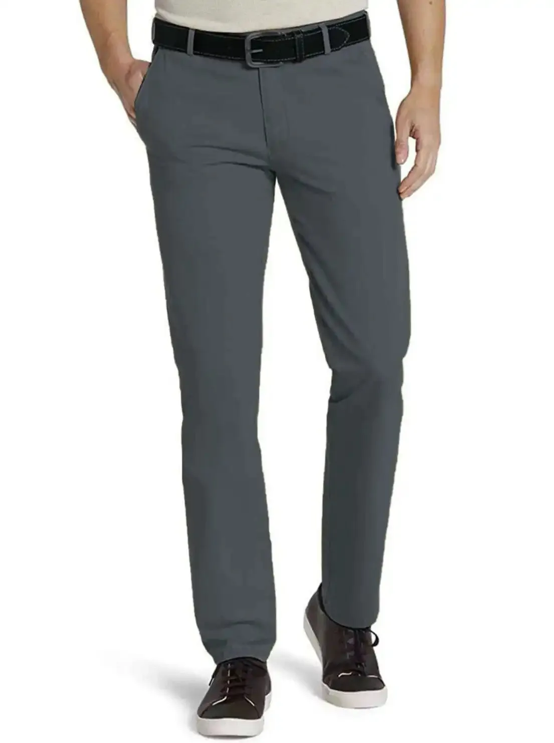 Meyer Chino Trousers New York Luxury Cotton Grey