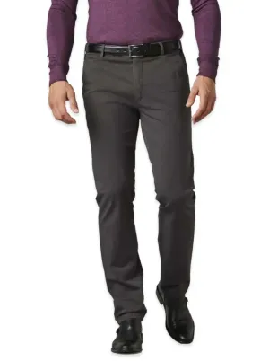 Meyer Mens Chino Trousers Roma Luxury Cotton 9-316/08 Charcoal Grey