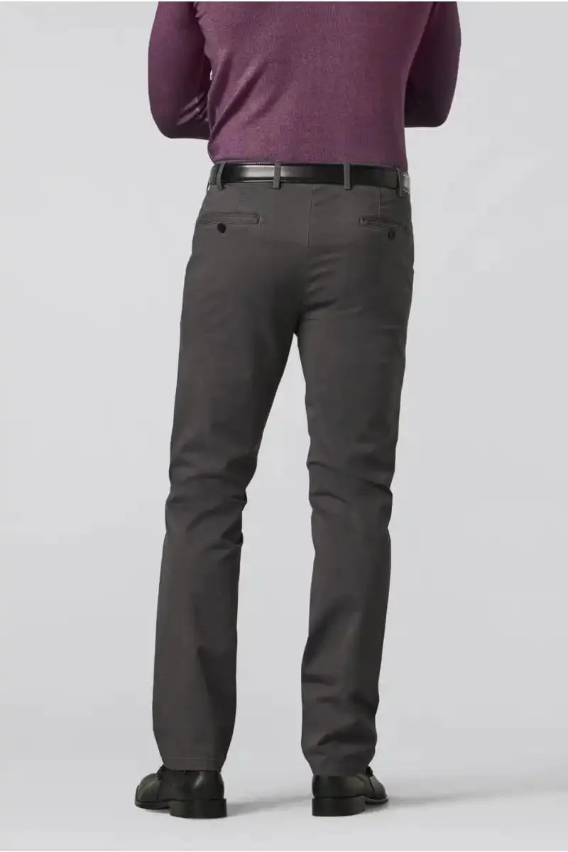 Meyer Mens Chino Trousers Roma Luxury Cotton 9-316/08 Charcoal Grey