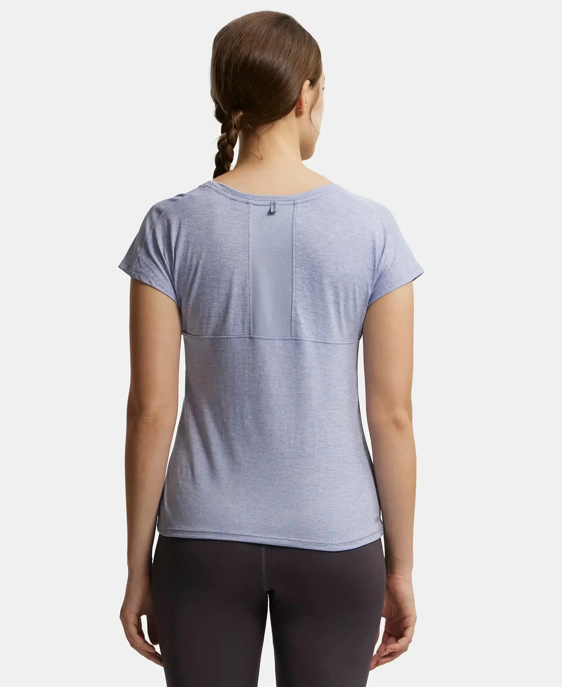 Microfiber Fabric Breathable Mesh Relaxed Fit Graphic Printed Round Neck Half Sleeve T-Shirt - Eventide
