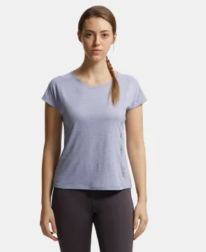 Microfiber Fabric Breathable Mesh Relaxed Fit Graphic Printed Round Neck Half Sleeve T-Shirt - Eventide