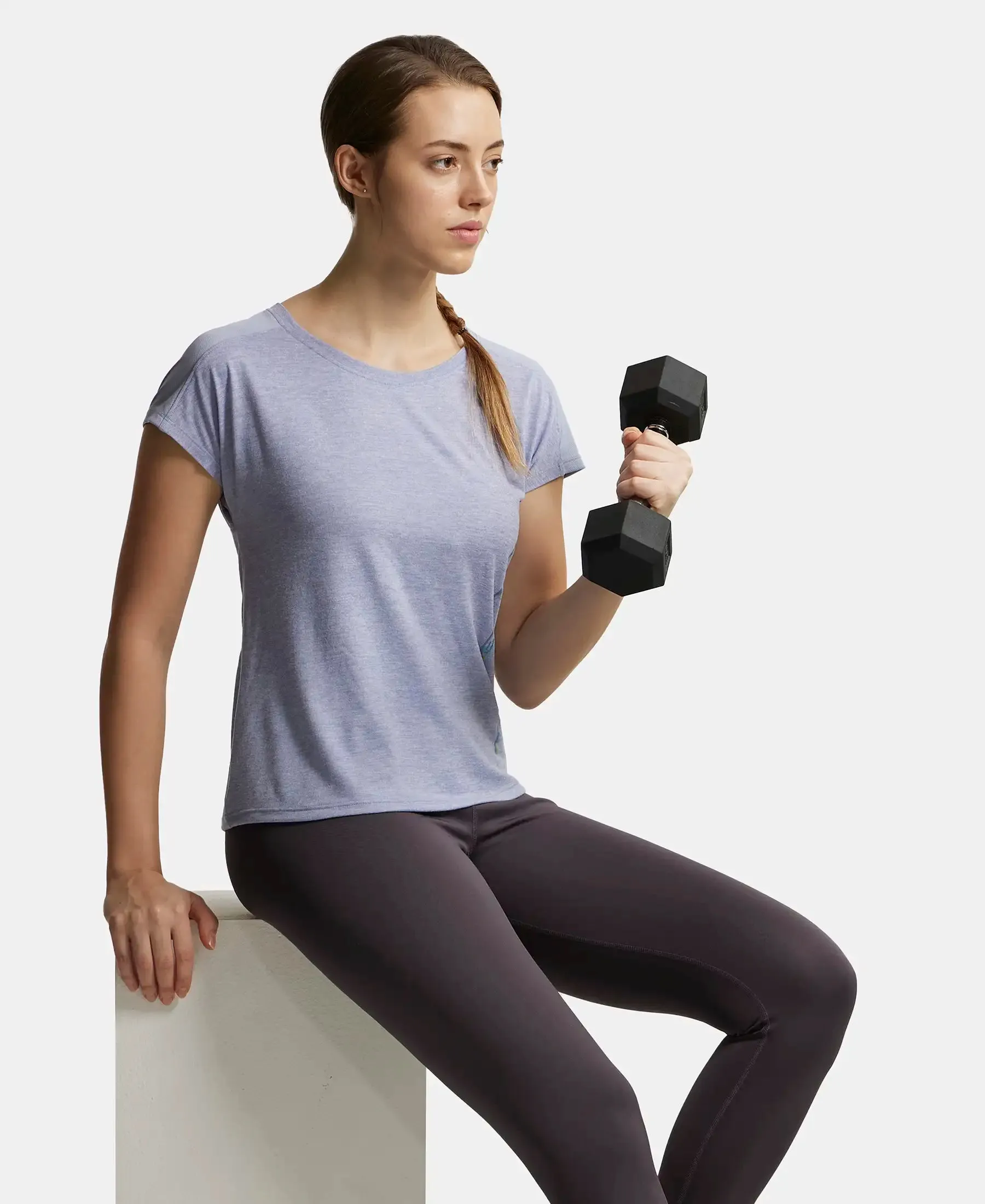 Microfiber Fabric Breathable Mesh Relaxed Fit Graphic Printed Round Neck Half Sleeve T-Shirt - Eventide