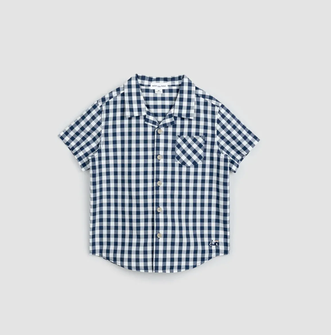 Miles the Label Navy Gingham Shirt