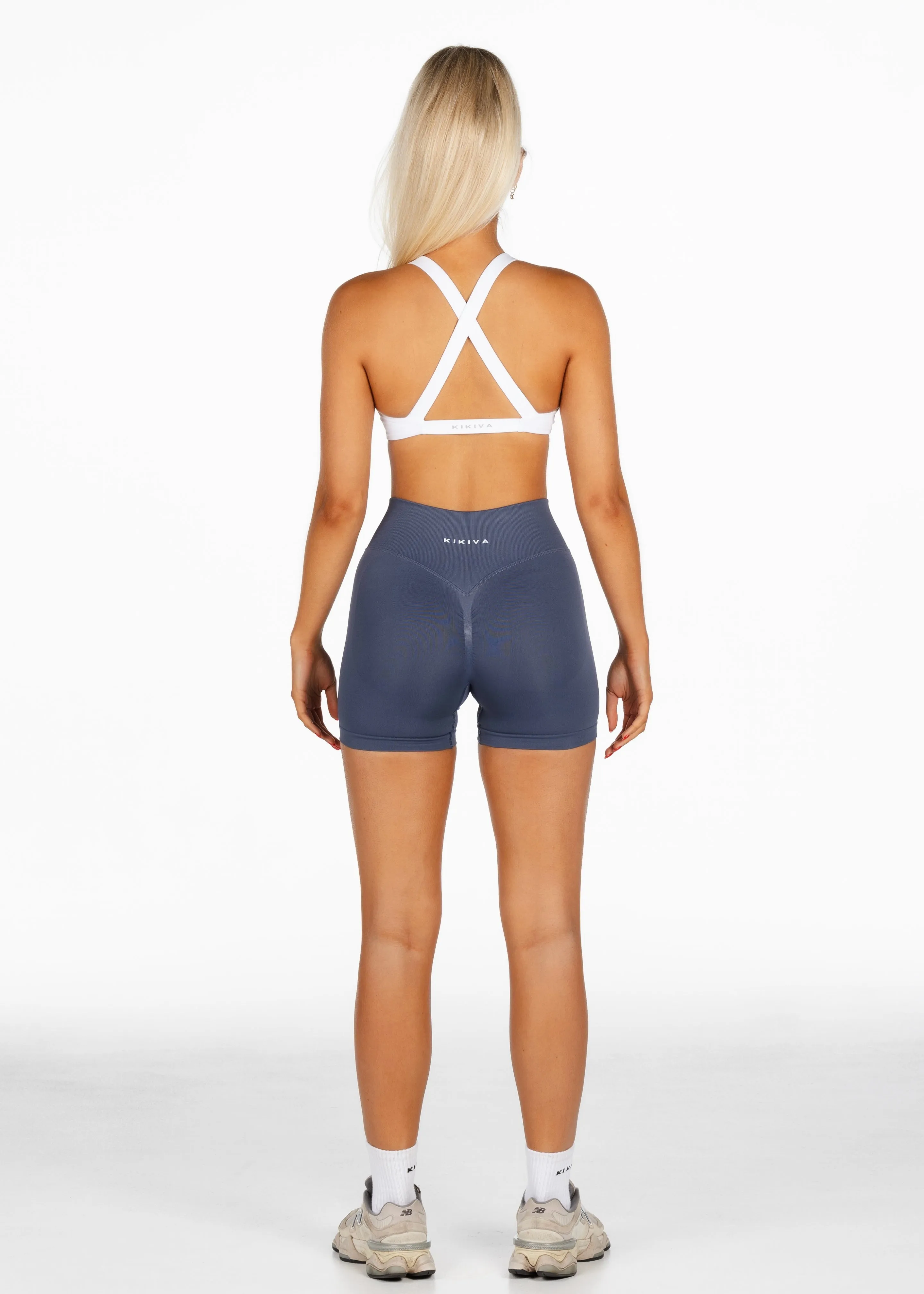 Mini Signature Scrunch Shorts - Navy
