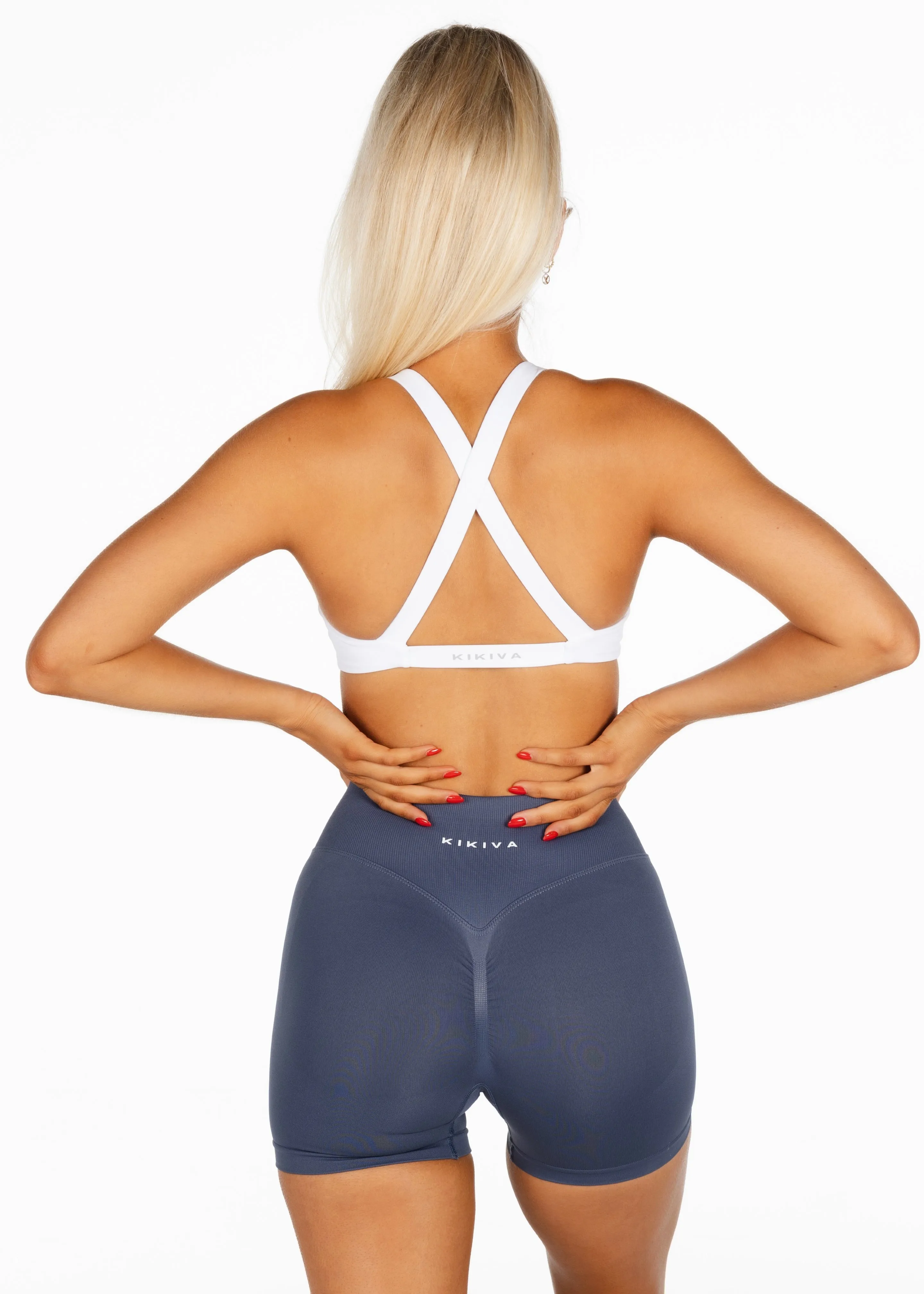 Mini Signature Scrunch Shorts - Navy