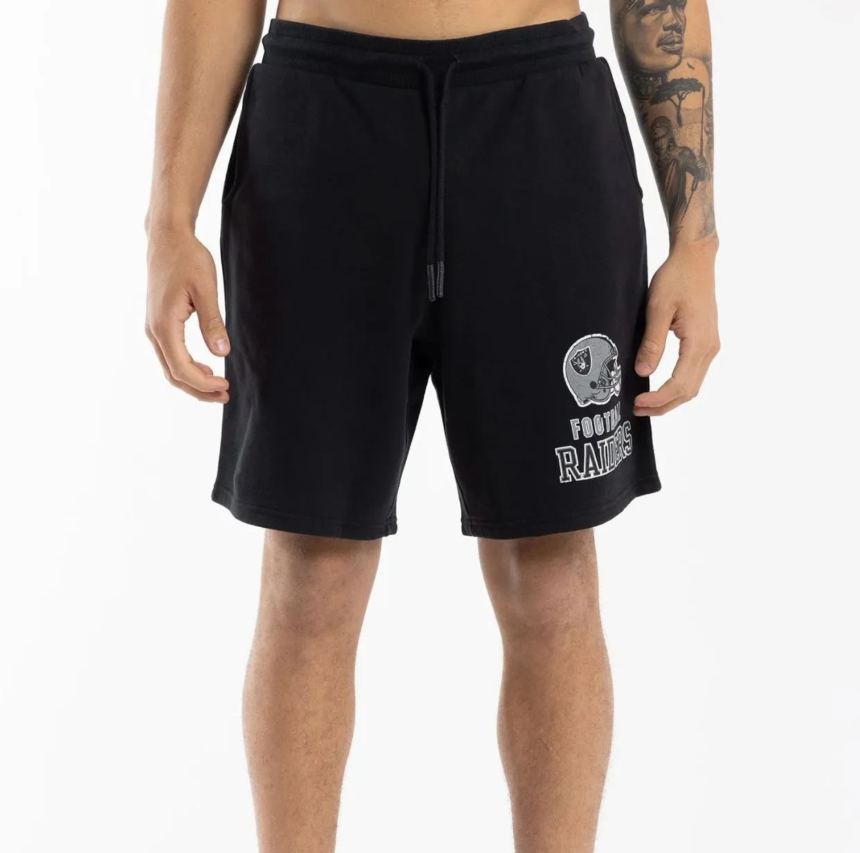 Mitchell & Ness Las Vegas Raiders Mens Black Fleece Shorts Size 2XL (New)