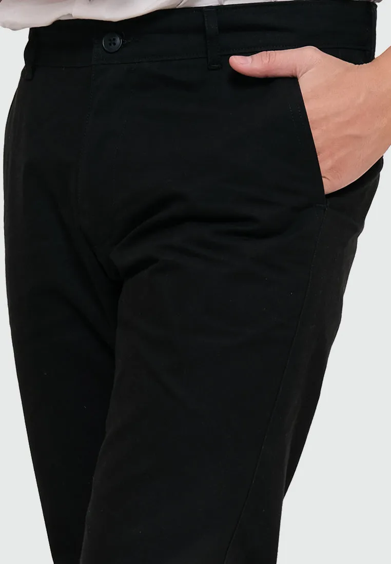 MOC Celana Panjang Chinos Pria Reguler Fit HARRINGTON - Black