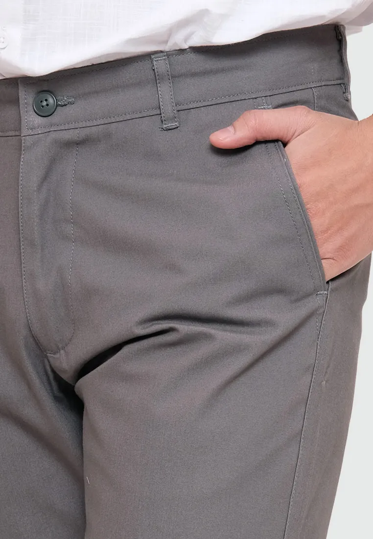 MOC Celana Panjang Chinos Pria Reguler Fit HARRINGTON - Dark Grey