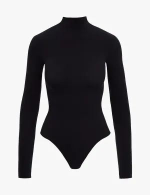Mock Longsleeve Bodysuit | Black