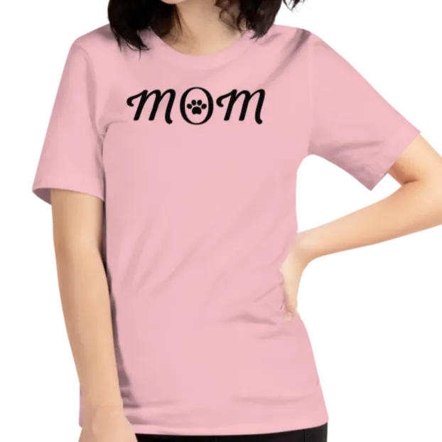 Mom w/ Dog Paw T-Shirts - Light