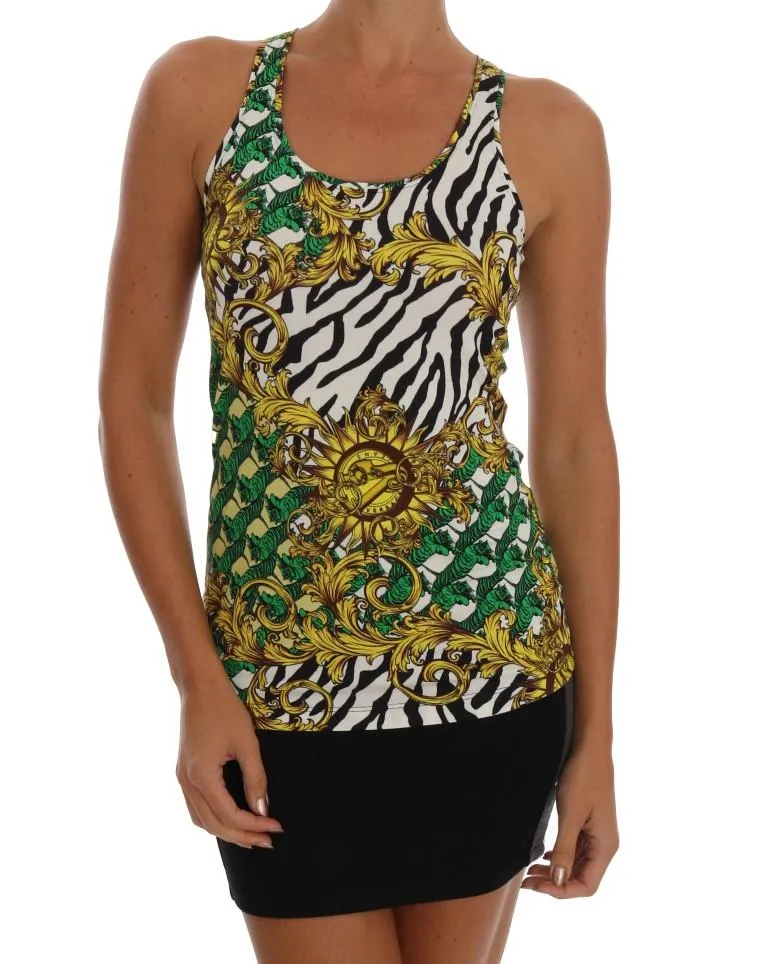 Multicolor Stretch Baroque Tank Top