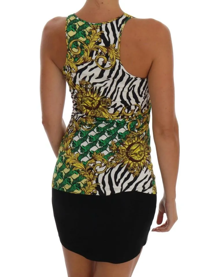 Multicolor Stretch Baroque Tank Top