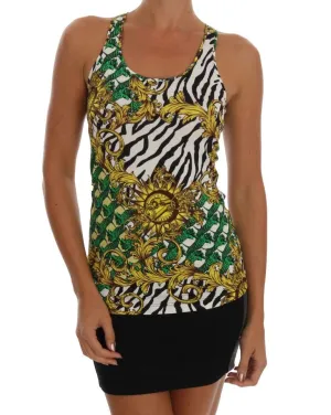 Multicolor Stretch Baroque Tank Top