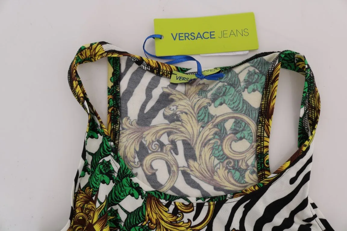 Multicolor Stretch Baroque Tank Top
