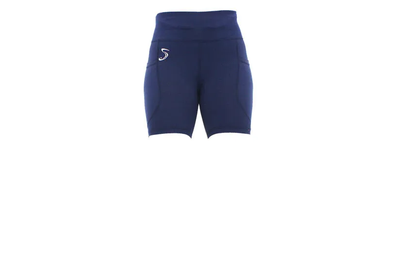 Navy Essentials Mid Shorts with Thigh Pockets
