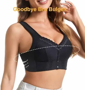 NEW Black Moona Bra - Front Closure Breathable Bra for Seniors, Lena Wear Bra for Seniors Sz 40