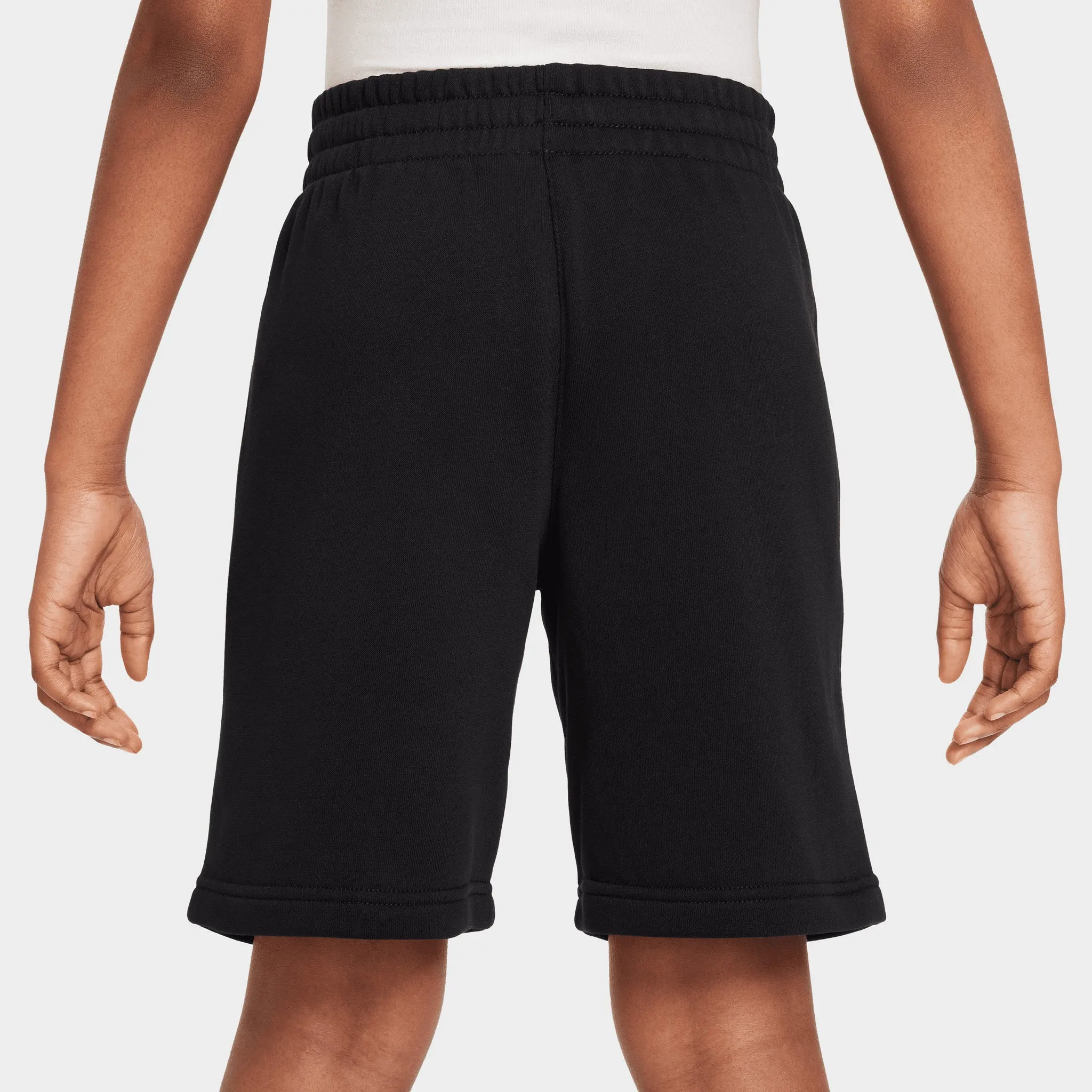 Nike Sportswear Juniors' Club Fleece French Terry Shorts Black / White