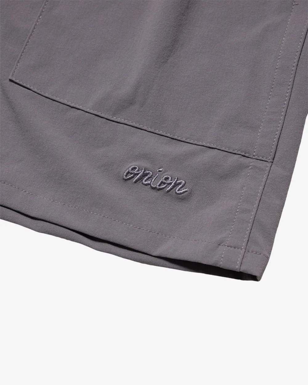Nylon Belted Fatigue Shorts - Gray