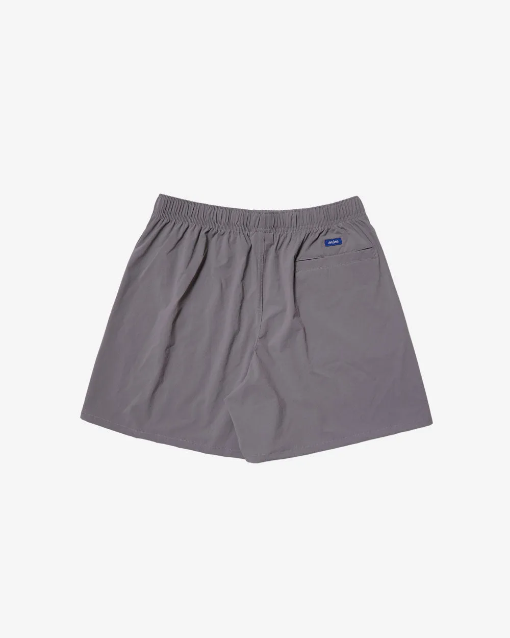 Nylon Belted Fatigue Shorts - Gray
