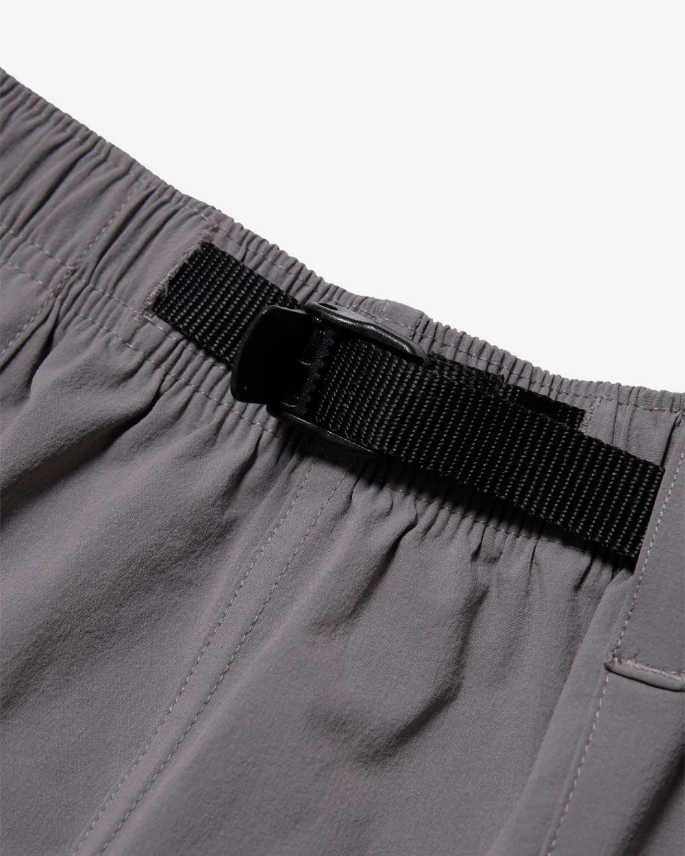 Nylon Belted Fatigue Shorts - Gray