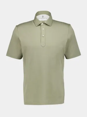 Olive Green Cotton Polo