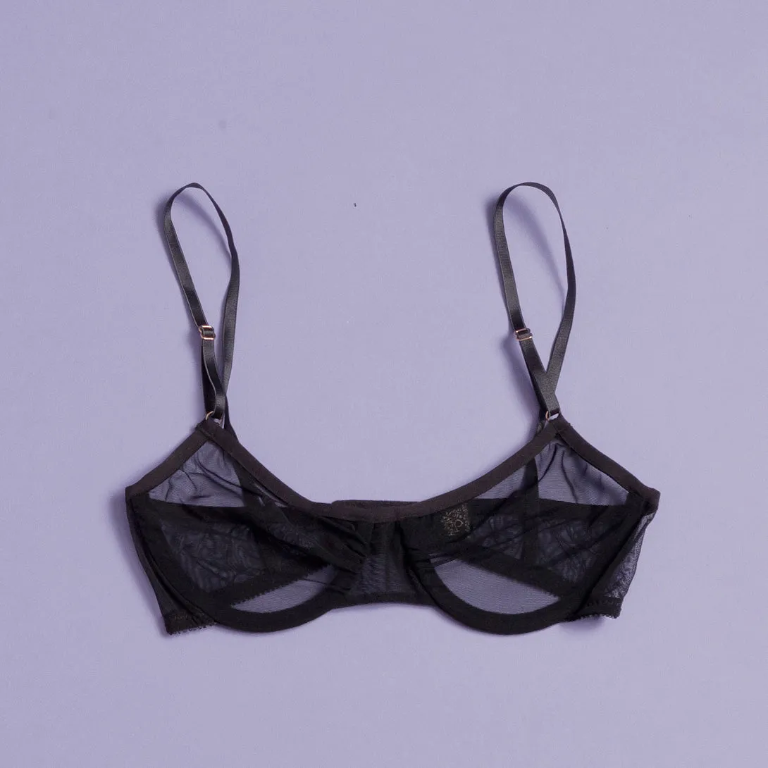 Only Hearts: Whisper Underwire Bra - Black