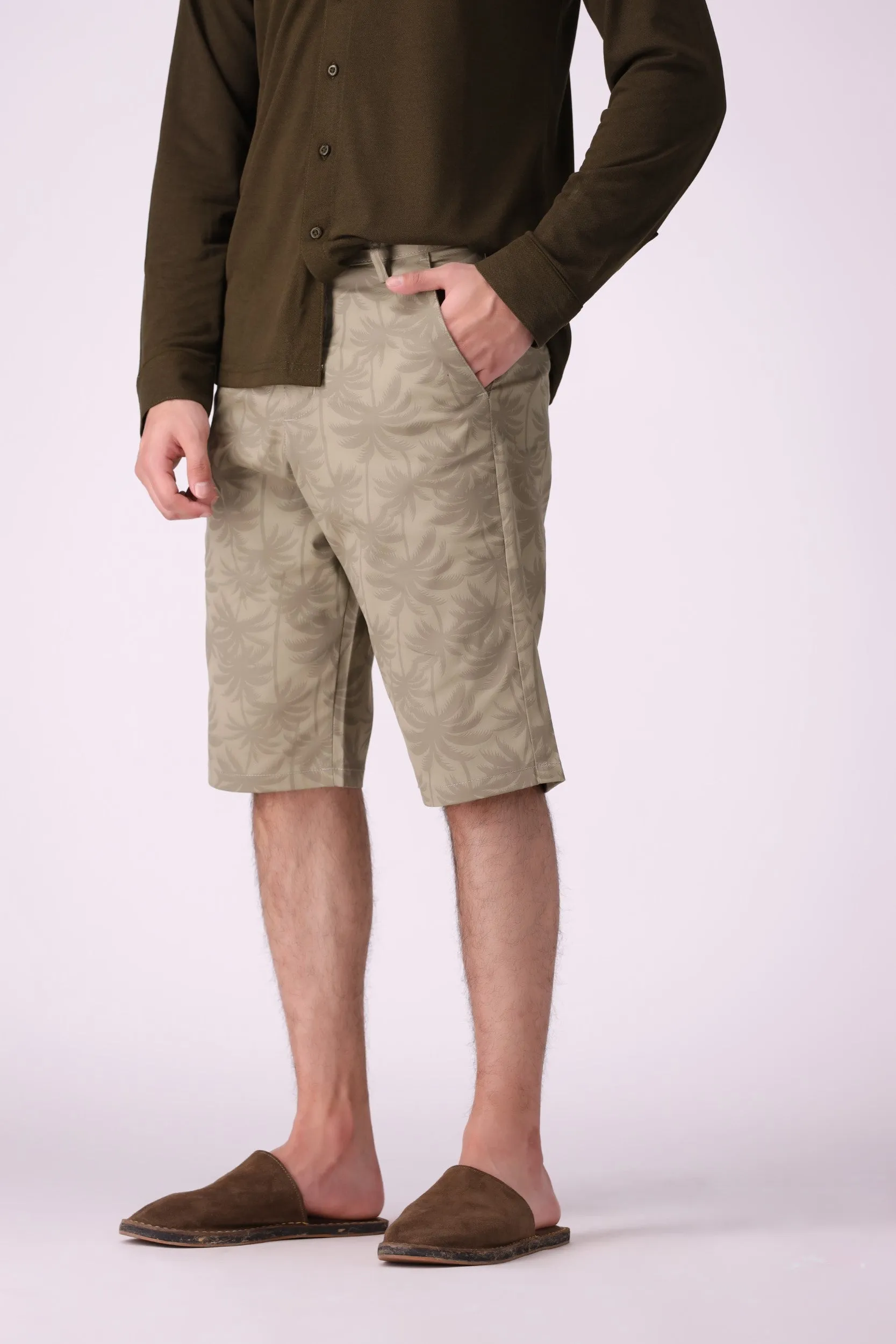 Palm Print Shorts