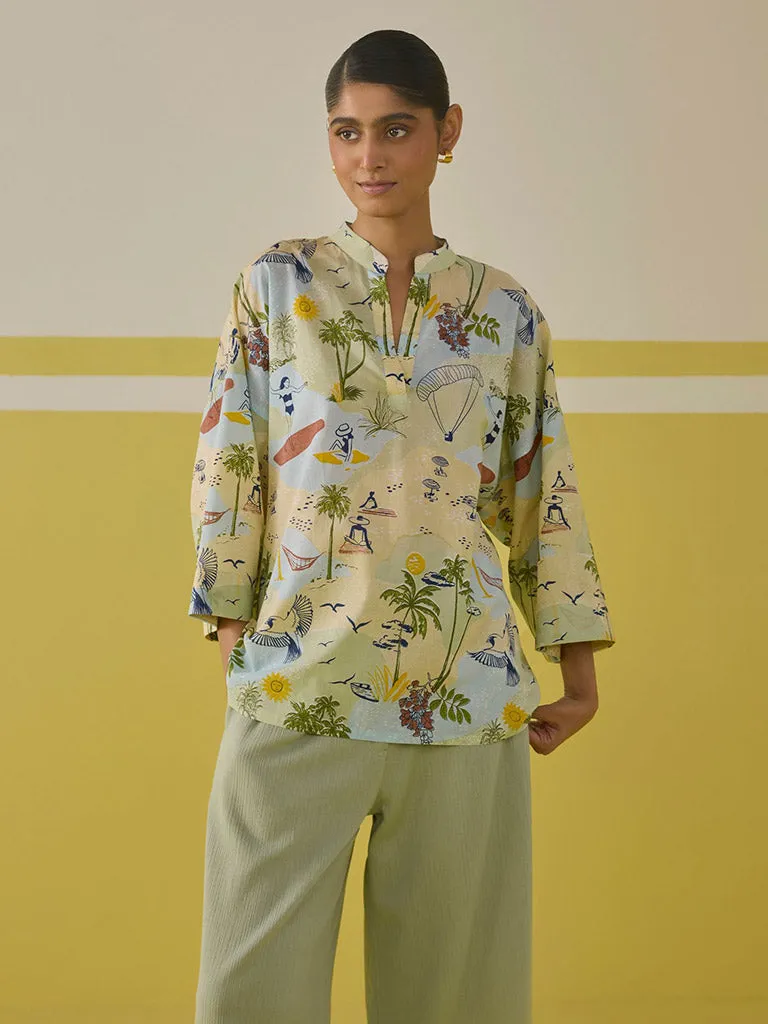 Palmy Summer Top