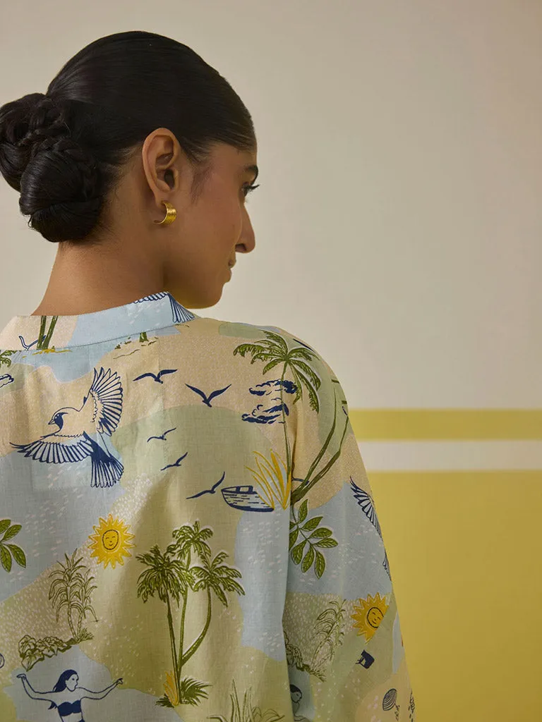 Palmy Summer Top