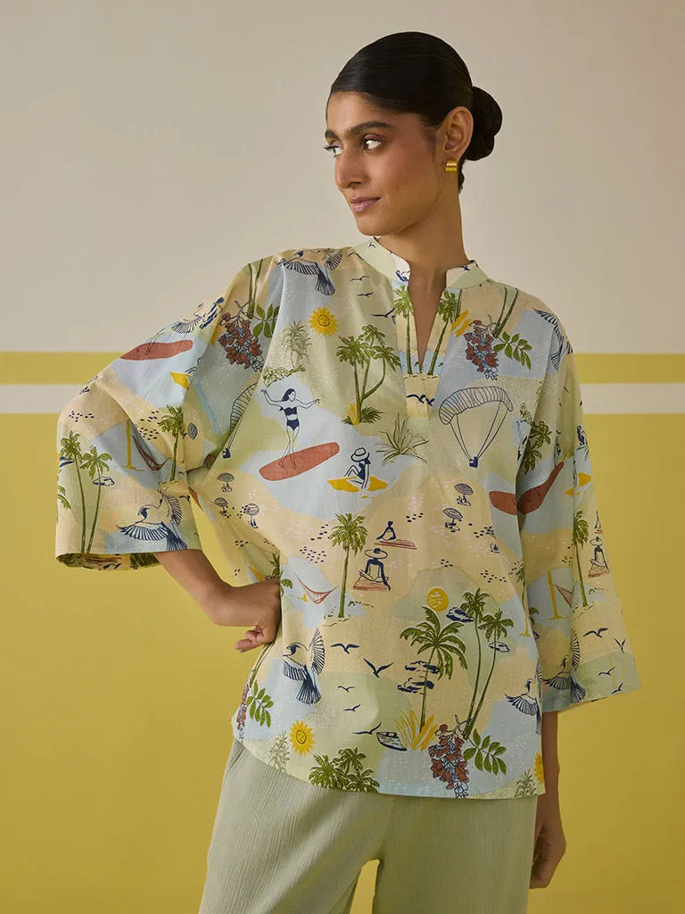 Palmy Summer Top