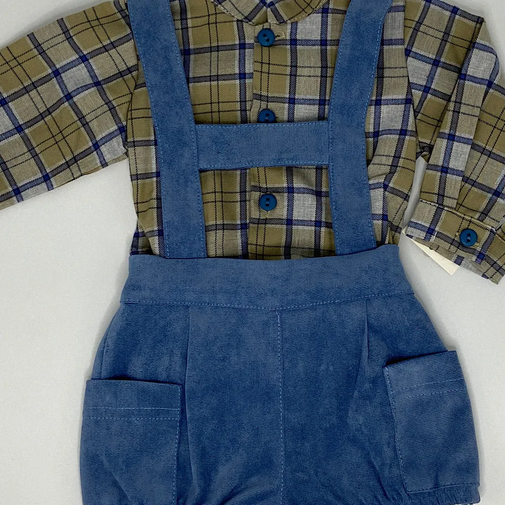 Pat H Bar Dungaree Set