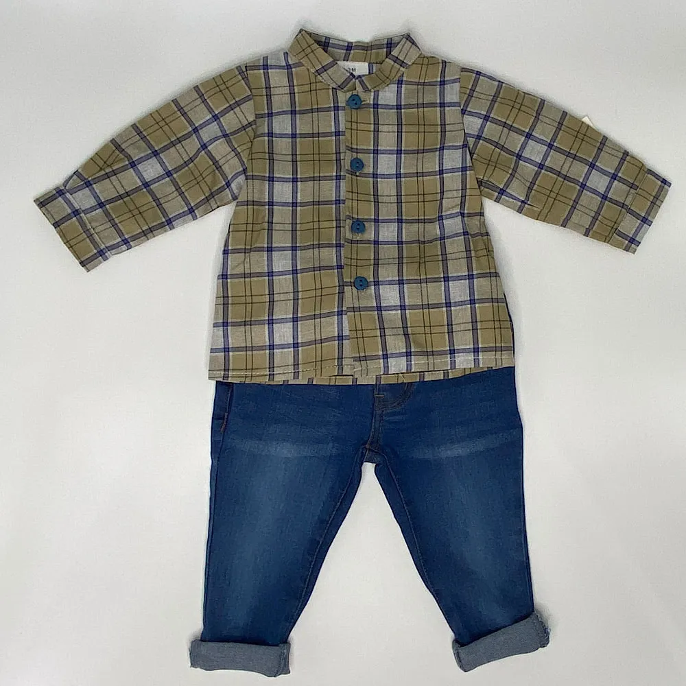 Pat H Bar Dungaree Set