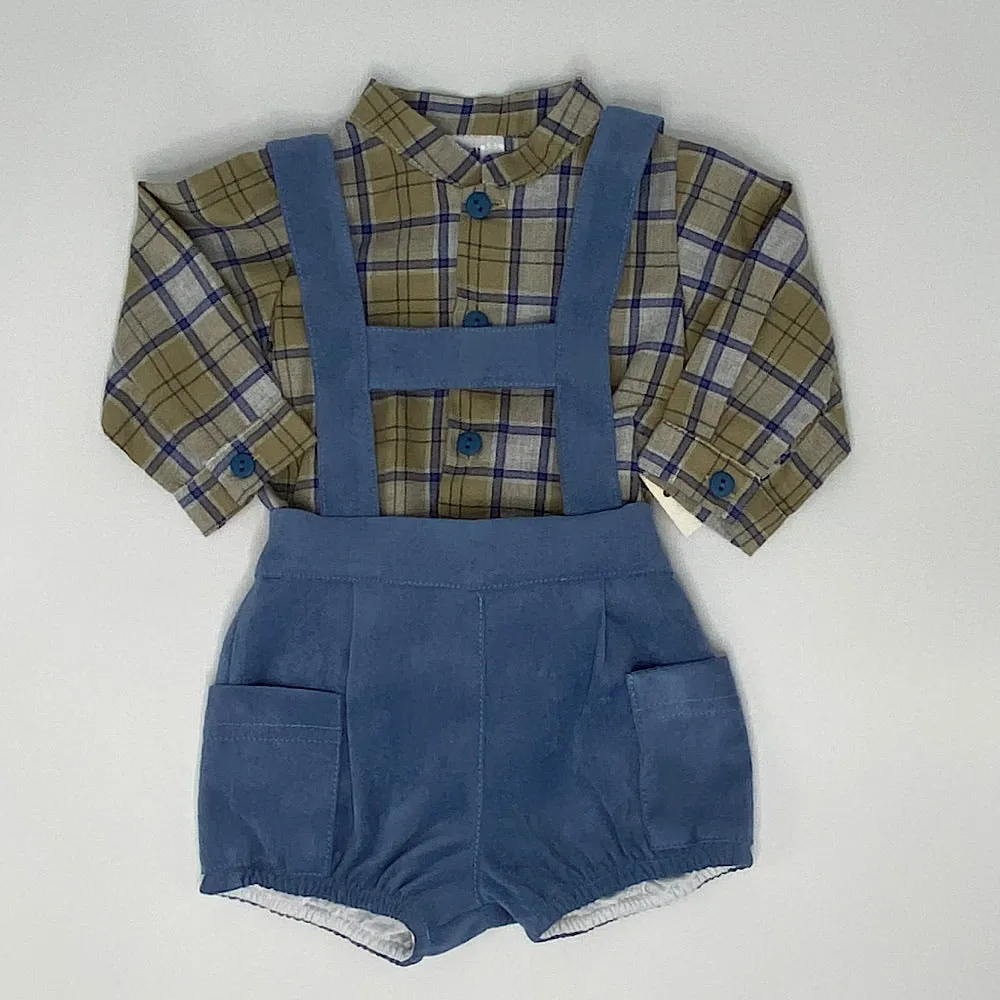 Pat H Bar Dungaree Set