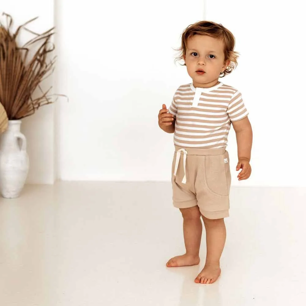 Pebble Stripe SS Bodysuit