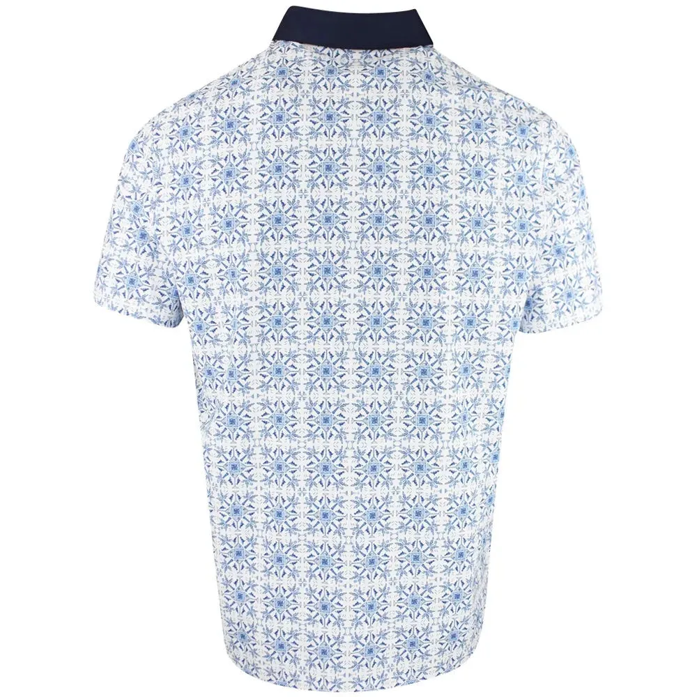 Penguin Cocktail Windowpane Golf Polo Shirt