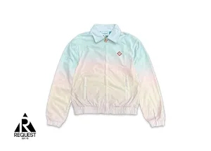 Perforated Taffeta Monogram Laser Cut Gradient Jacket