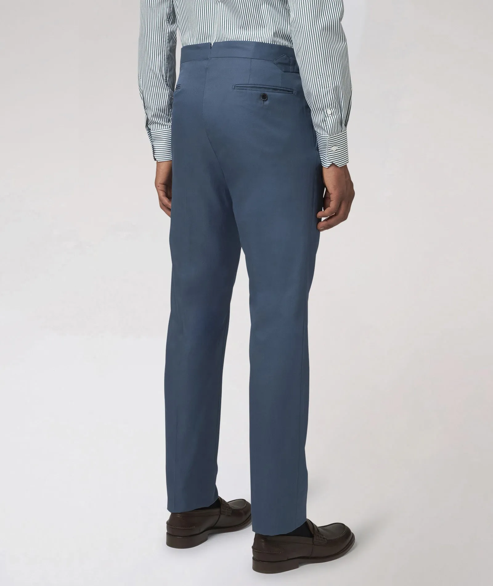 Petroleum Blue Twill Chinos