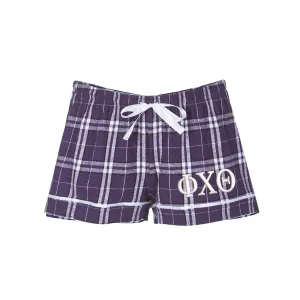 Phi Chi Theta Flannel Boxer Shorts