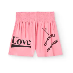 Pink Love Ostrich Shorts